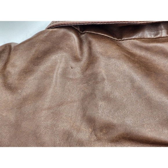 Cremieux Lambskin Jacket Mens XL Brown Bomber Flight Zip Bib Double… - Picture 16 of 16